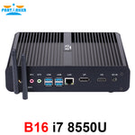 Partaker Fanless Mini Computer i7 8550U/7560U i5 8250U/7260U 2*DDR4 Msata+M.2 SSD Micro PC Win10 Pro Barebone HTPC Nuc VGA HDMI