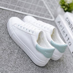 BODENSEE White Sneakers Women Canvas Shoes Women Fashion Vulcanize Shoes Summer Casual Zapatillas Mujer Plus Size 35-42