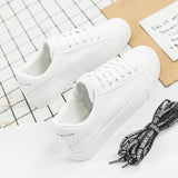 BODENSEE White Sneakers Women Canvas Shoes Women Fashion Vulcanize Shoes Summer Casual Zapatillas Mujer Plus Size 35-42