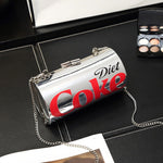 Creative Cans Diamonds Women Shoulder Bags Designer Cola Can Shape Chains Female Crossbody Bags Chic Ladies Evening Clutch Purse