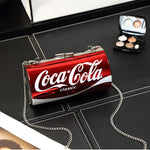 Creative Cans Diamonds Women Shoulder Bags Designer Cola Can Shape Chains Female Crossbody Bags Chic Ladies Evening Clutch Purse