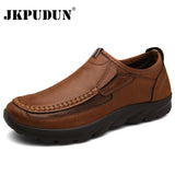 Genuine Leather Men Casual Shoes Brand 2020 Men Loafers Moccasins Breathable Slip on Driving Shoes Plus Size 39-48 Drop Shipping