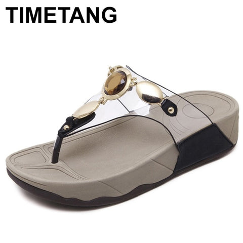 TIMETANG Woman slippers 2018 Summer Women Fashion Sandals Female Flip Flops Thin Heels Shoes Casual comfortable slippers