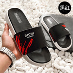 Men Shoes Flip Flops Slippers Summer Fashion Couple Casual Beach Sandals House Slipper Wedge Black White Mens Slides Flat