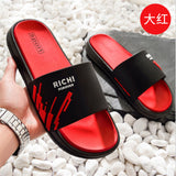 Men Shoes Flip Flops Slippers Summer Fashion Couple Casual Beach Sandals House Slipper Wedge Black White Mens Slides Flat