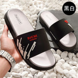 Men Shoes Flip Flops Slippers Summer Fashion Couple Casual Beach Sandals House Slipper Wedge Black White Mens Slides Flat